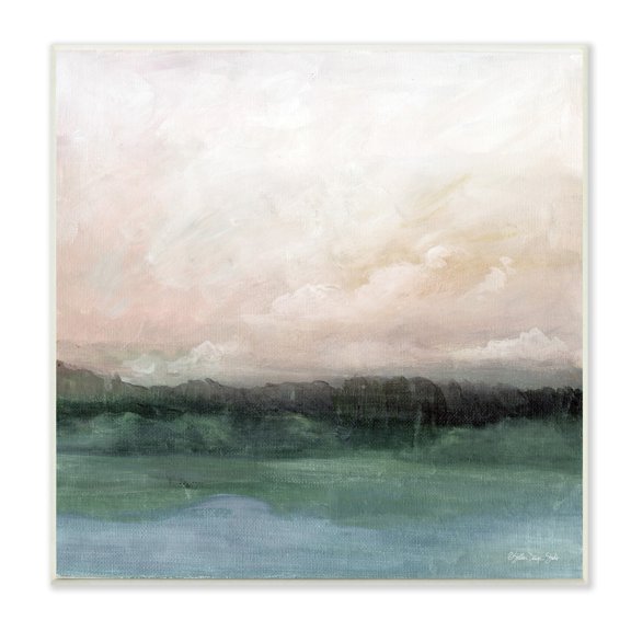 Stupell Industries Rocky Sea Scenic View Impressionist Sublime Cloudy Skies,12 x 12, Design by Stellar Design Studio