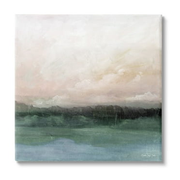 Stupell Industries Rocky Sea Scenic View Impressionist Sublime Cloudy Skies,17 x 17, Design by Stellar Design Studio