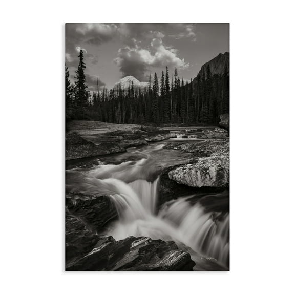 Stupell Industries Rocky Splashing River Landscape Photography Gallery Wrapped Canvas Art Print Wall Art, 16 x 24