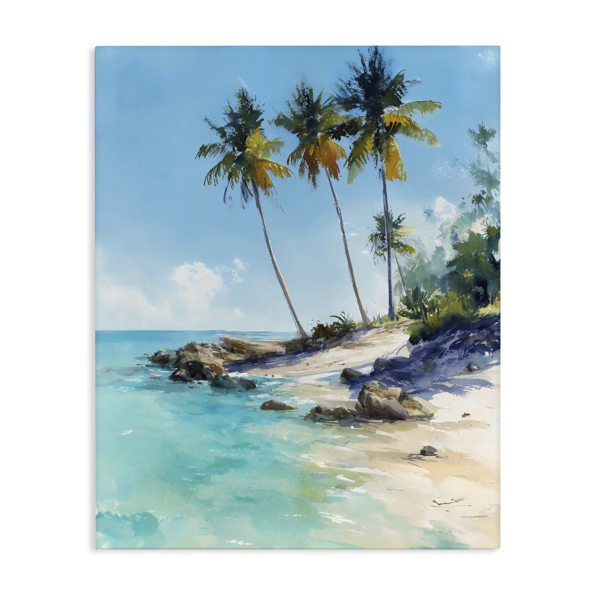 Stupell Industries Rocky Tropical Shore Canvas Wall Art, design by Franklyn Gregory