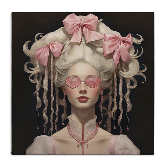 Stupell Industries Rococo Woman Opulent Ribbons Canvas Wall Art, design by Grotto Studios