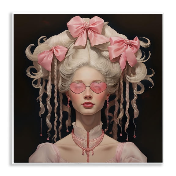 Stupell Industries Rococo Woman Opulent Ribbons Wall Plaque Art, design by Grotto Studios