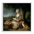thumbnail image 1 of Stupell Industries Glam Rococo Woman with Dog White Framed Giclee Art, 24 x 24, by The Wands Want, 1 of 8