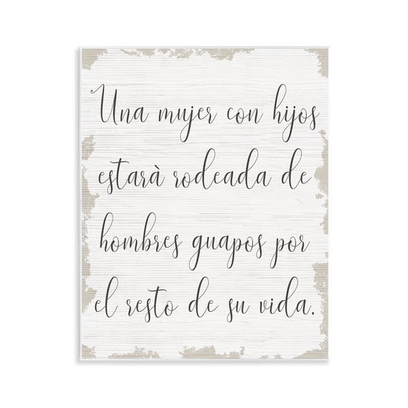 Stupell Industries Rodeada de Hombres Guapos Inspirational Quotes & Sayings Painting Unframed Art Print Wall Art, 11 x 14