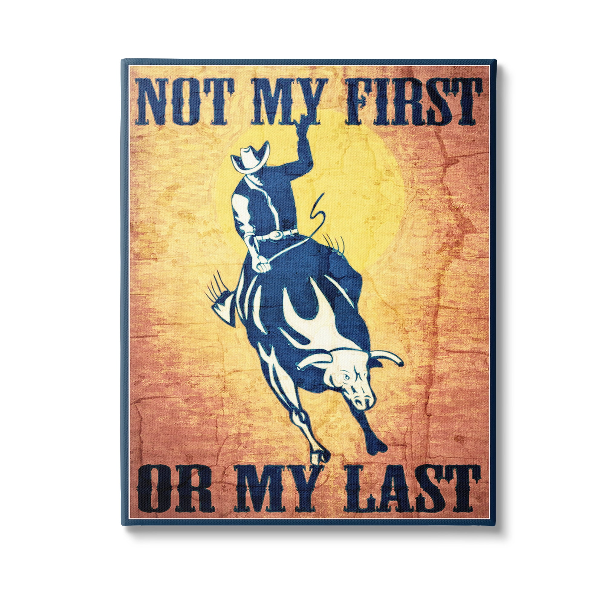 Stupell Industries Rodeo Cowboy Phrase Animals & Insects Painting Gallery Wrapped Canvas Art Print Wall Art, 36 x 48