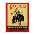 thumbnail image 1 of Stupell Industries Rodeo Safety Matches Cowboy Bucking Bronco Red Yellow, 10 x 15, Designed by Mark Rogan, 1 of 6