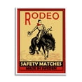 thumbnail image 1 of Stupell Industries Rodeo Safety Matches Cowboy Bucking Bronco Red Yellow, 24 x 30, Designed by Mark Rogan, 1 of 7