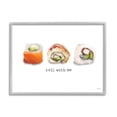 thumbnail image 1 of Stupell Industries Roll With Me Funny Phrase Maki Sushi Pun Paintings Gray Framed Art Print Wall Art, 20x16, by House Fenway, 1 of 5