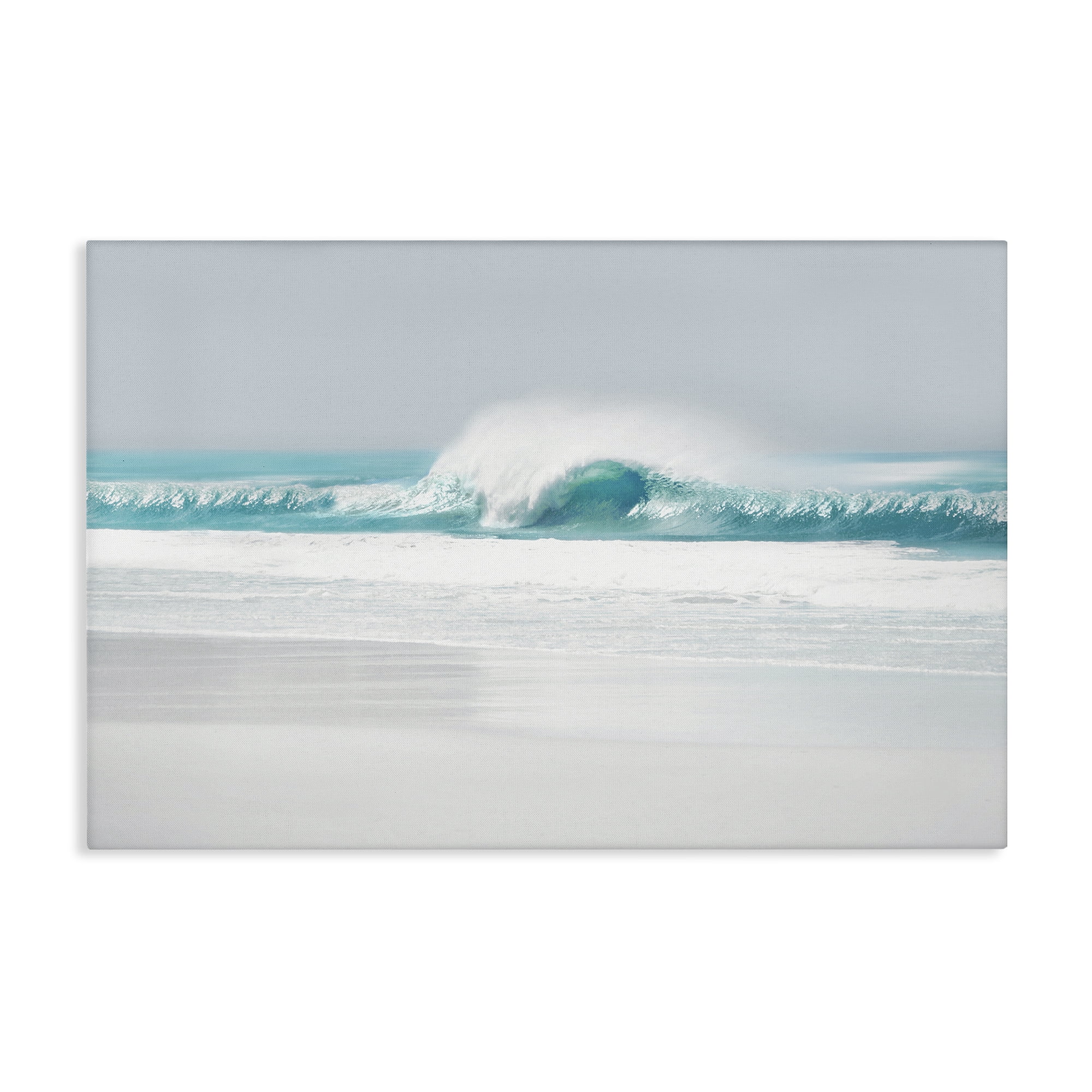 Stupell Industries Rolling Aqua Waves Landscape & Nature Photography Wrapped Canvas Art Print Wall Art, 24 x 16