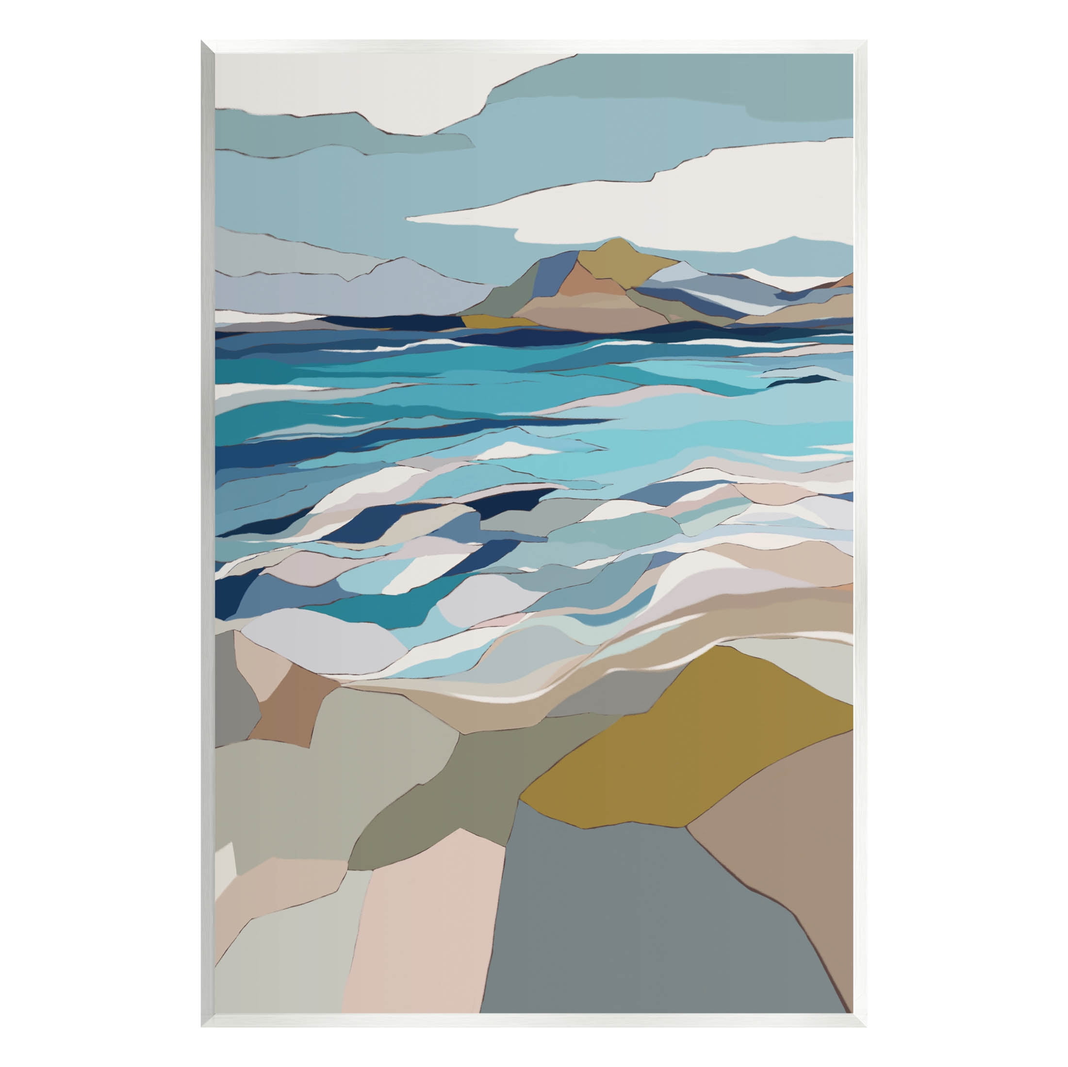 Stupell Industries Rolling Beach Waves Abstract Shore Graphic Art Unframed Art Print Wall Art, Design by Nikita Jariwala