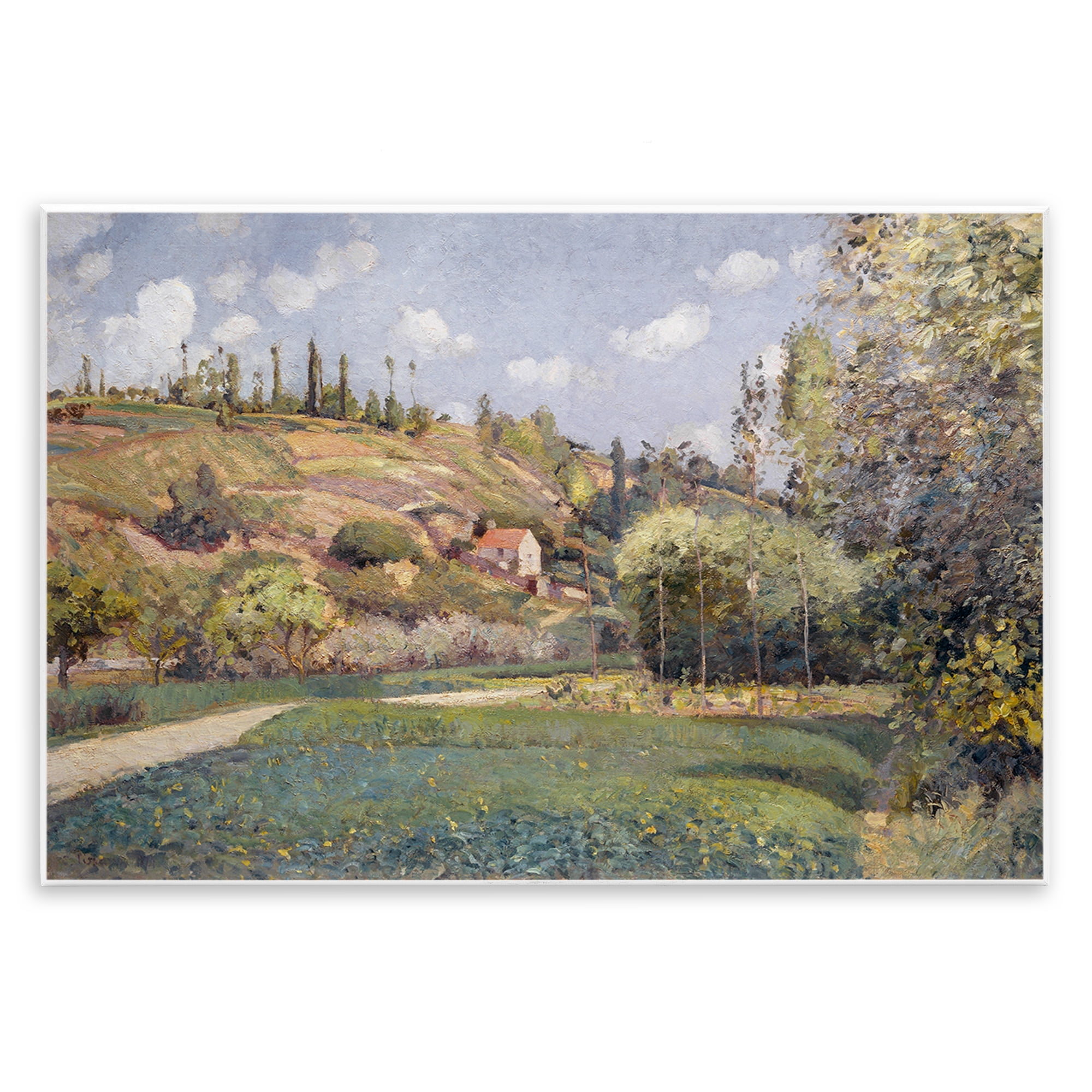 Stupell Industries Rolling Green Hillside Landscape & Nature Painting Unframed Art Print Wall Art, 19 x 13