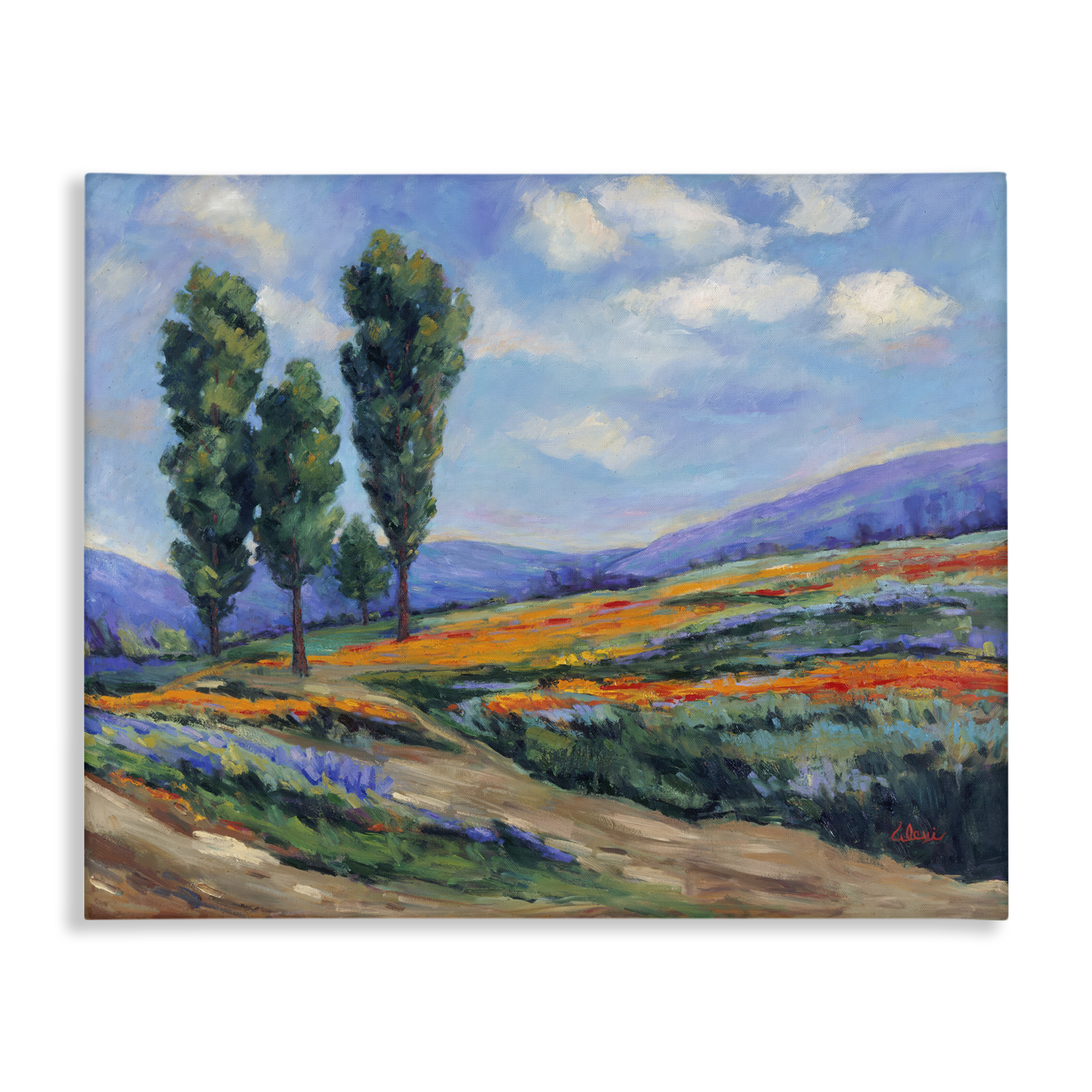 Stupell Industries Rolling Hills Traditional Landscape Landscape & Nature Painting Wrapped Canvas Art Print Wall Art, 20 x 16