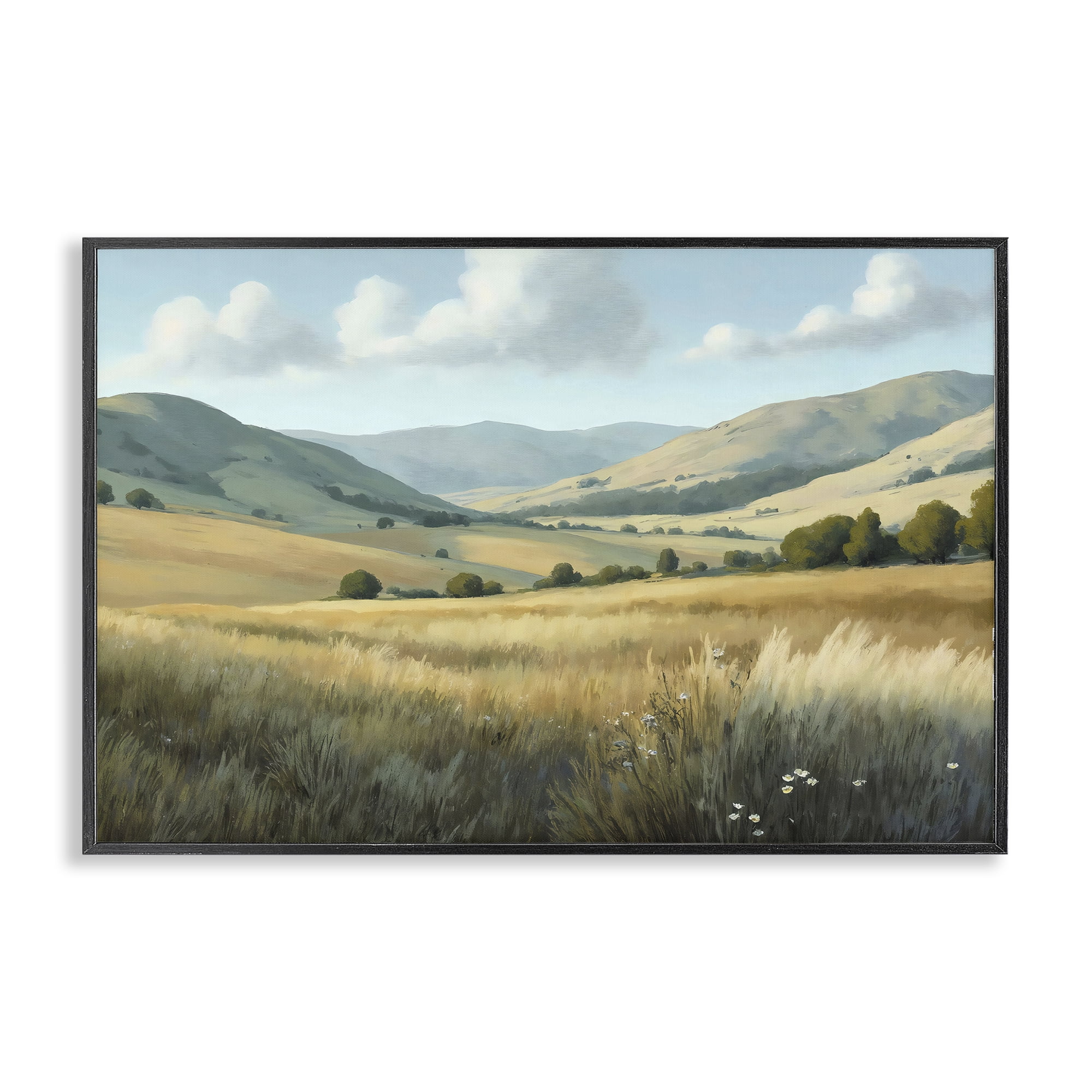 Stupell Industries Rolling Hills at Golden Hour Black Framed Giclee Art, design by Creative Studio