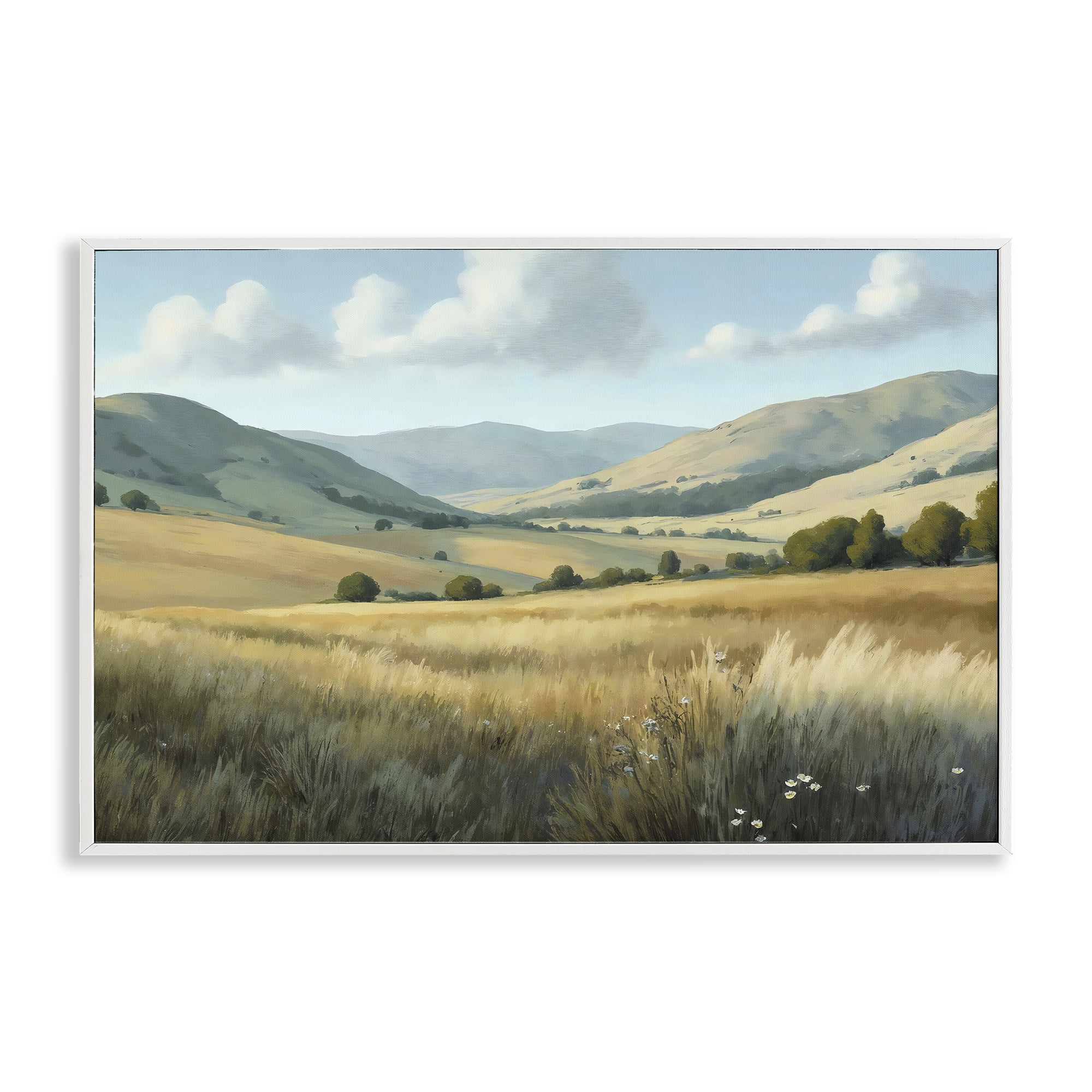 Stupell Industries Rolling Hills at Golden Hour White Framed Giclee Art, design by Creative Studio