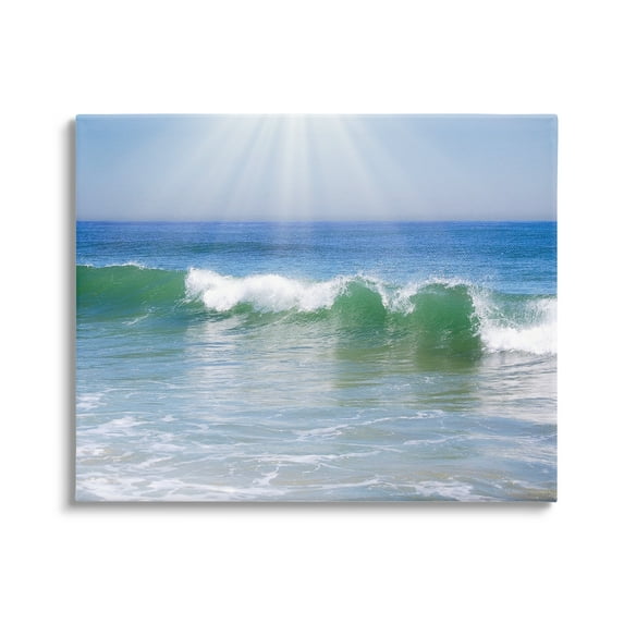 Stupell Industries Rolling Ocean Waves Photography Nature Photography Gallery Wrapped Canvas Print Wall Art, 48 x 36