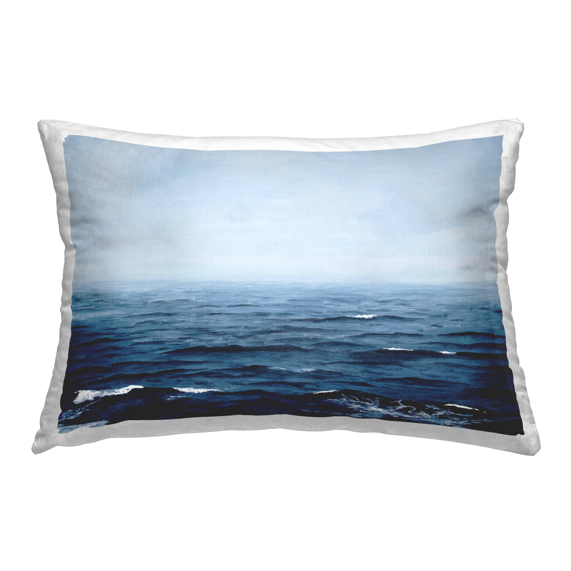 Stupell Industries Rolling Sea Waves Decorative Printed Throw Pillow, 14 x 20