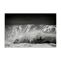 Stupell Industries Rolling Waves Night Sky Landscape Photography Gallery Wrapped Canvas Art Print Wall Art, 24 x 16