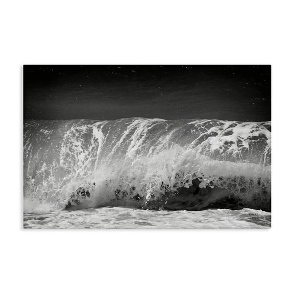 Stupell Industries Rolling Waves Night Sky Landscape Photography Gallery Wrapped Canvas Art Print Wall Art, 24 x 16