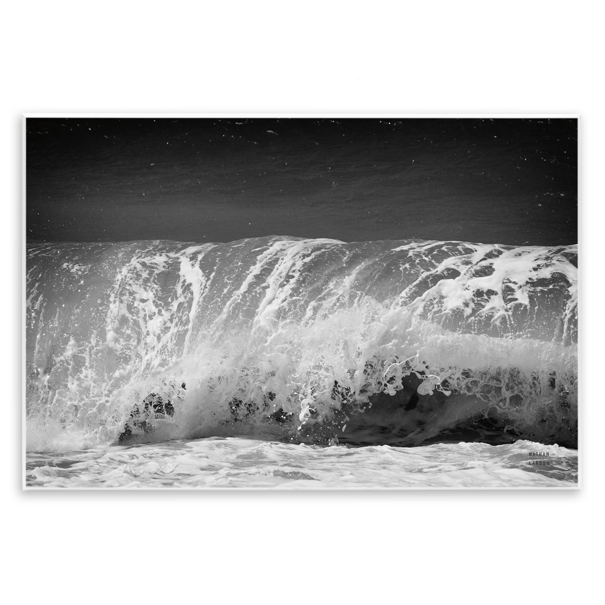 Stupell Industries Rolling Waves Night Sky Landscape Photography Unframed Art Print Wall Art, 19 x 13