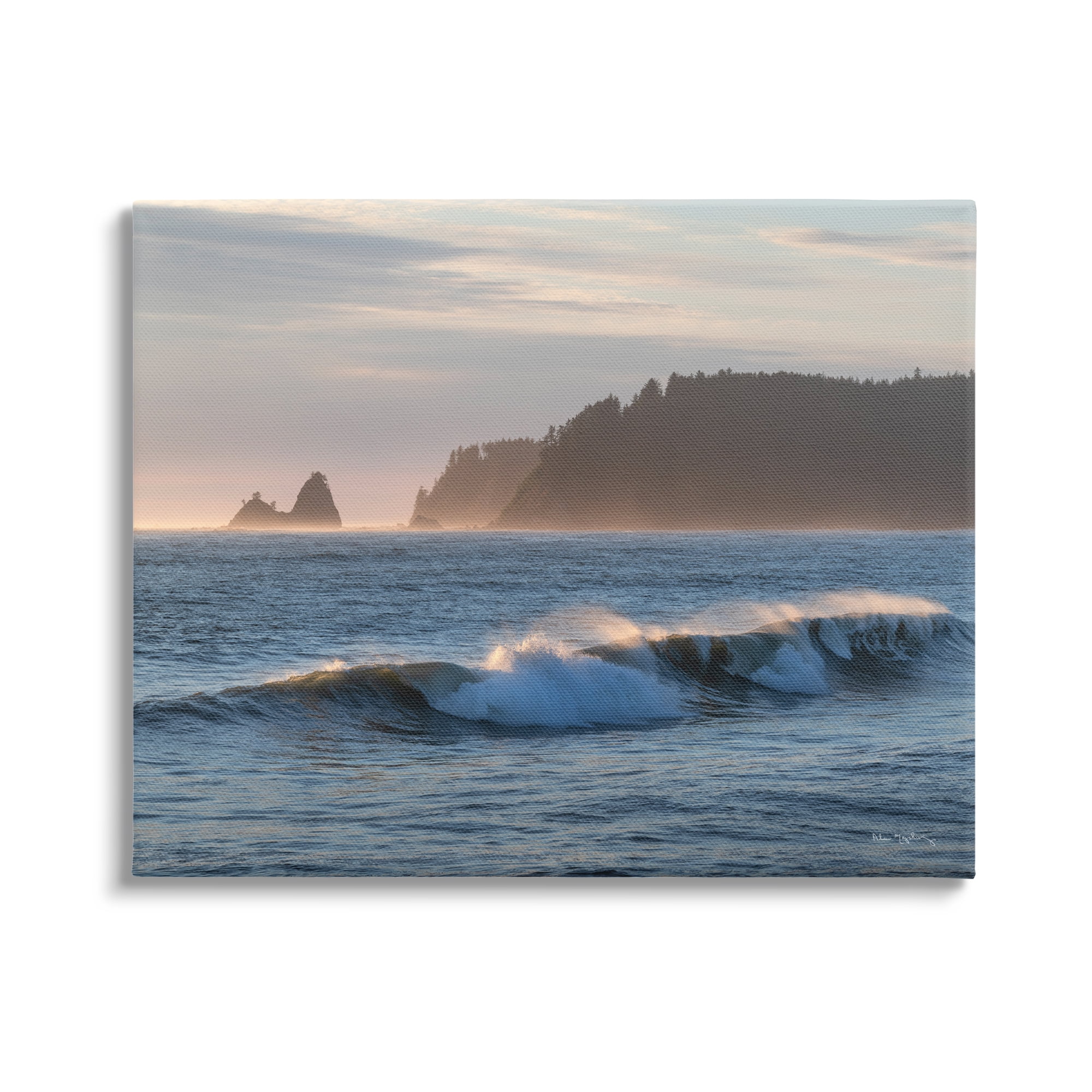 Stupell Industries Rolling Waves Photography Landscape Photography Gallery Wrapped Canvas Art Print Wall Art, 48 x 36