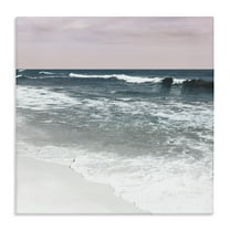 Stupell Industries Rolling Waves Seascape Nautical & Beach Photography Wrapped Canvas Art Print Wall Art, 17 x 17