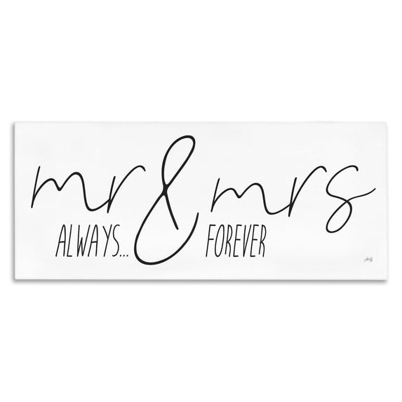 Stupell Industries Contemporary Romantic Always & Forever Canvas Art, 24 x 10, by Marla Rae