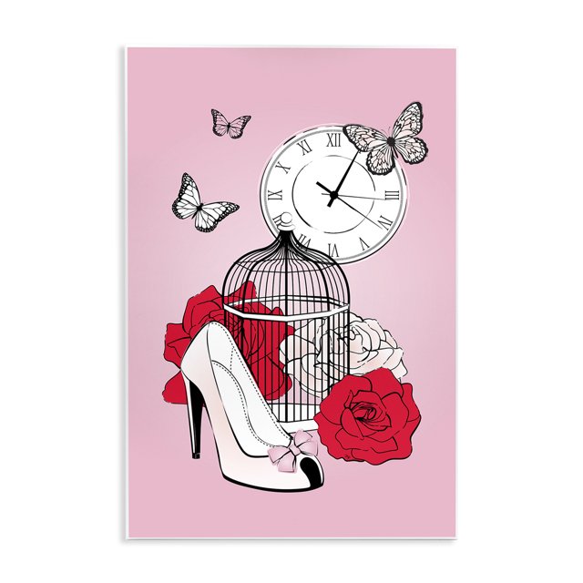 Stupell Industries Romantic Bird Cage Animals & Insects Painting