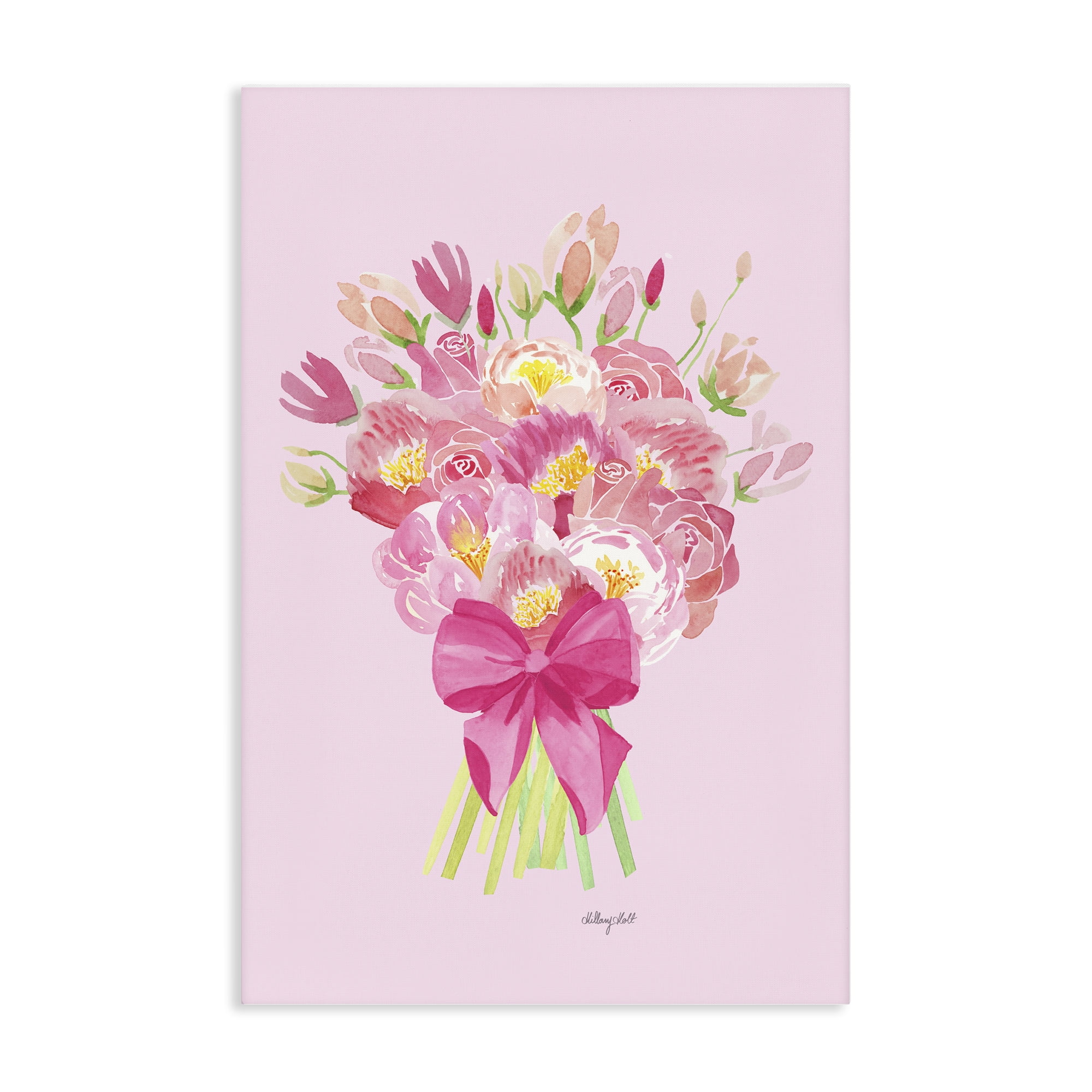Stupell Industries Romantic Blushing Peonies Canvas Wall Art, design by Hillary Holt