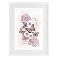 thumbnail image 1 of Stupell Industries Art Deco Romantic Coffee & Butterflies White Framed Print Under Glass, 17 x 23, by Martina Pavlova, 1 of 8
