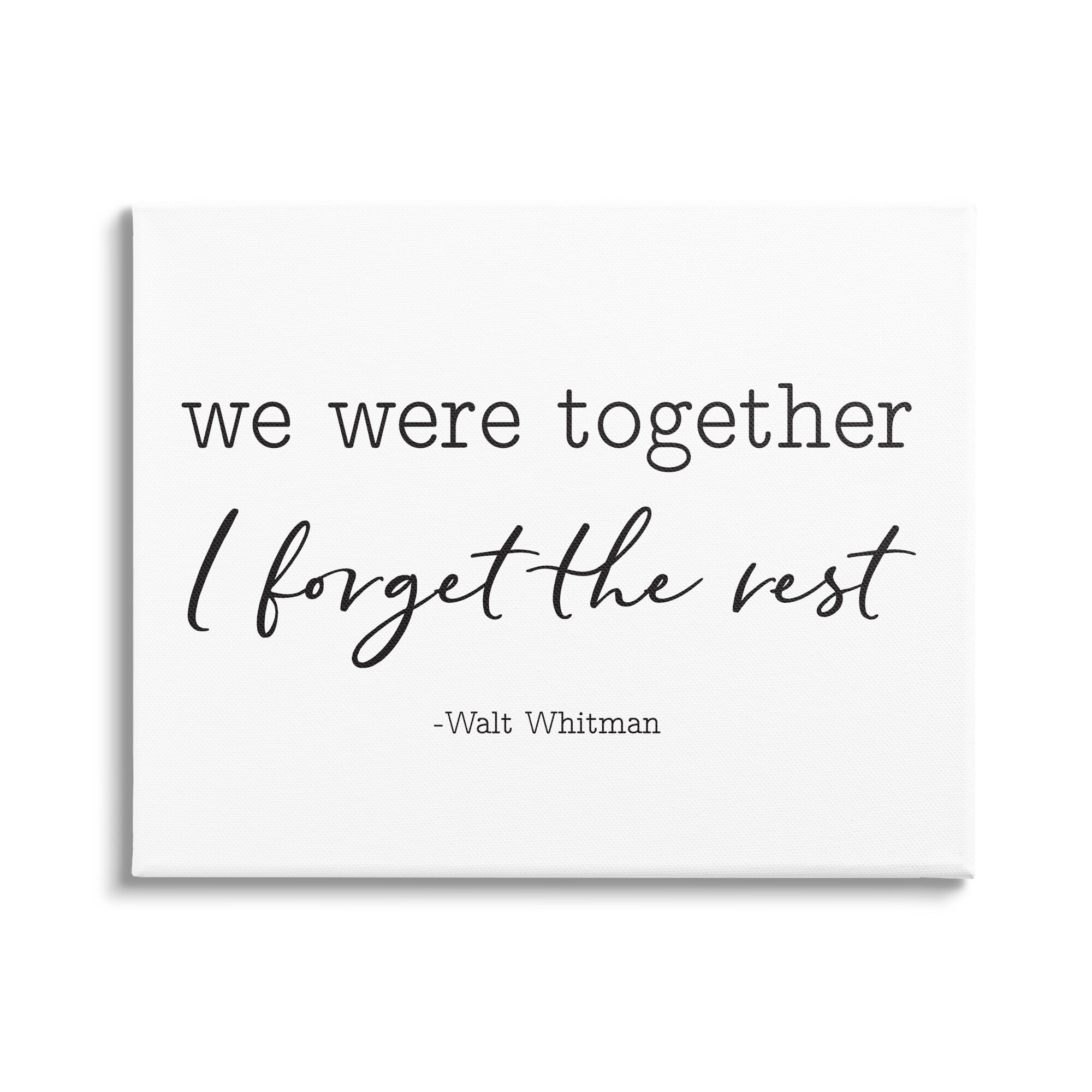 Romantic Walt Whitman Quote White Canvas Wall Art