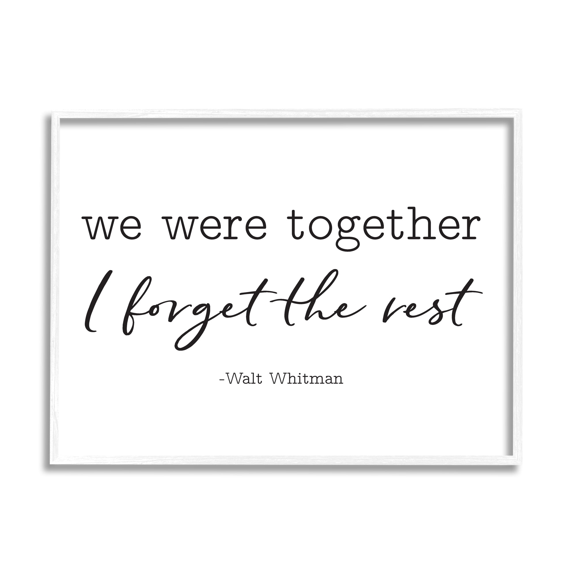 Stupell Industries Romantic Couple Quote Casual Typography Design Graphic Art White Framed Art Print Wall Art, Design by Lettered and Lined