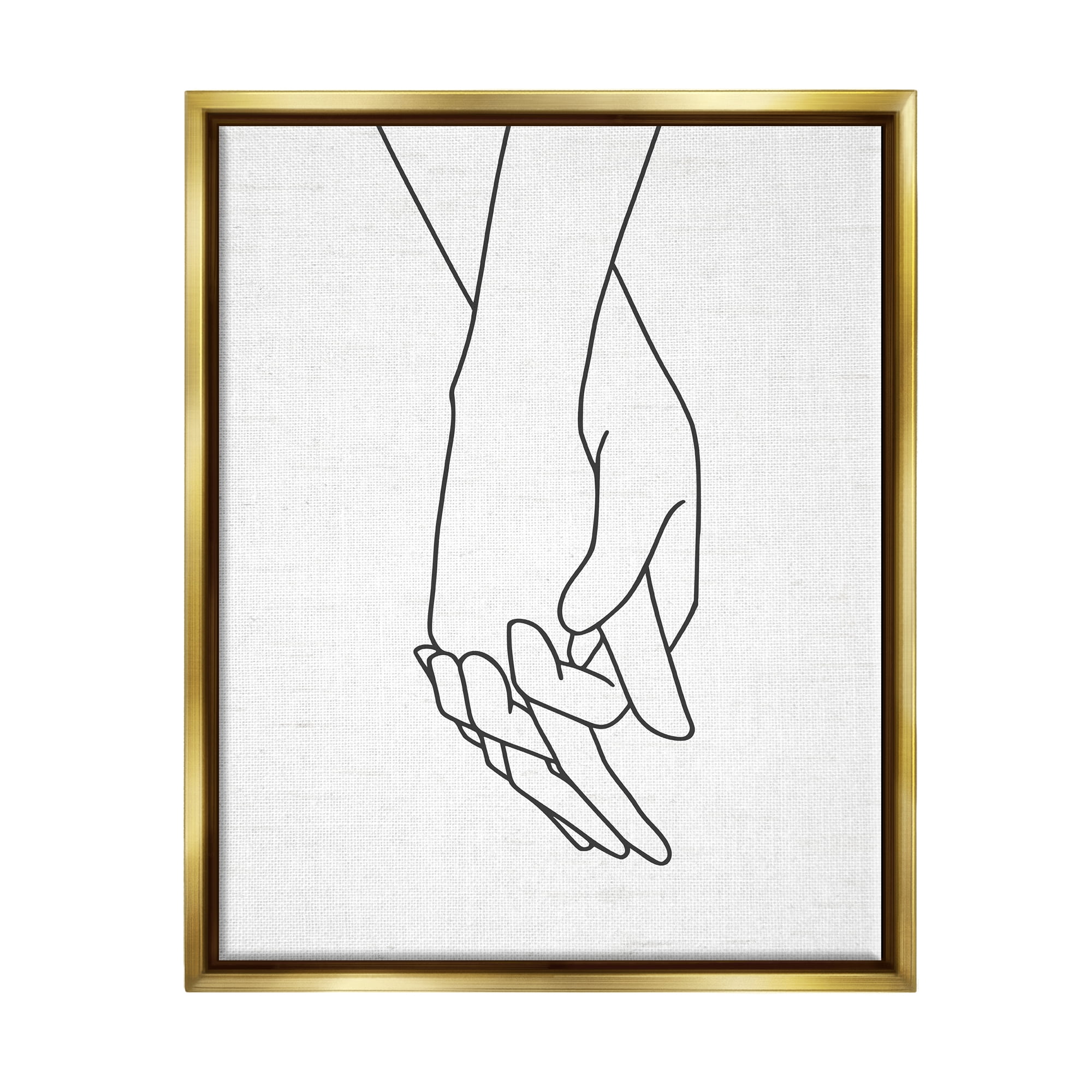Stupell Industries Romantic Holding Hands Outline Drawing Loving Couple ...