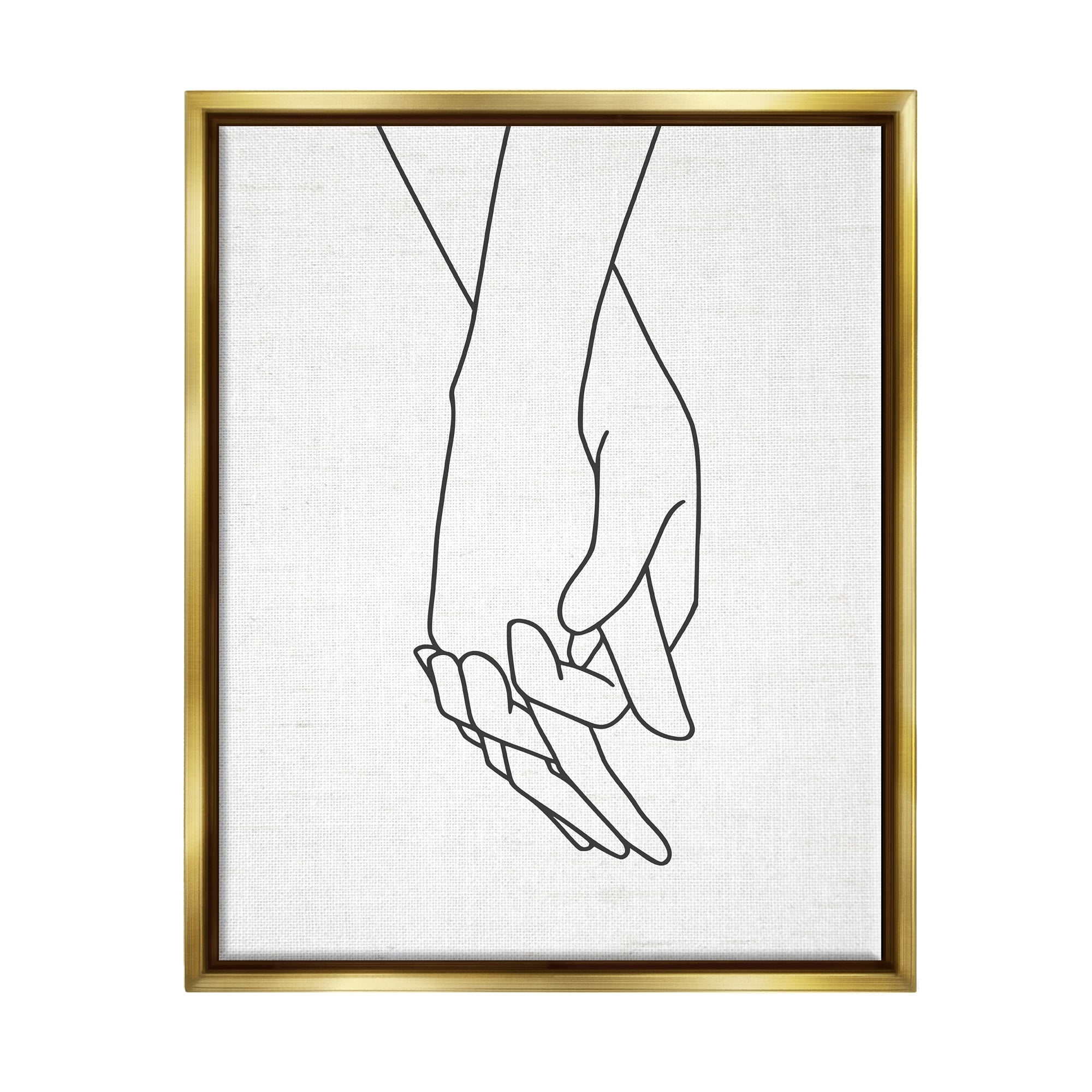 Stupell Industries Romantic Holding Hands Outline Drawing Loving