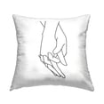 thumbnail image 1 of Stupell Industries Romantic Holding Hands Outline Square Decorative Printed Throw Pillow, 18 x 18,, 1 of 4