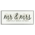 Stupell Industries Romantic Mr & Mrs Typography Painting Gray Framed