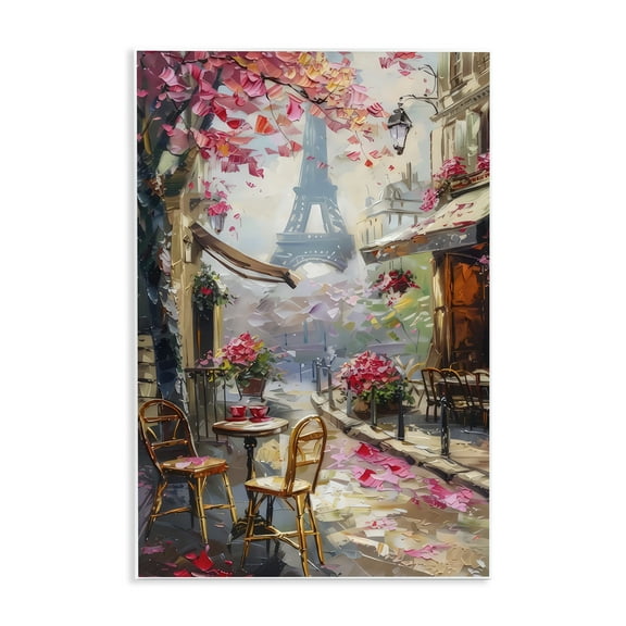 Stupell Industries Romantic Paris Cafe Wall Plaque Art design by LSR Creative Studio, 15 x 10