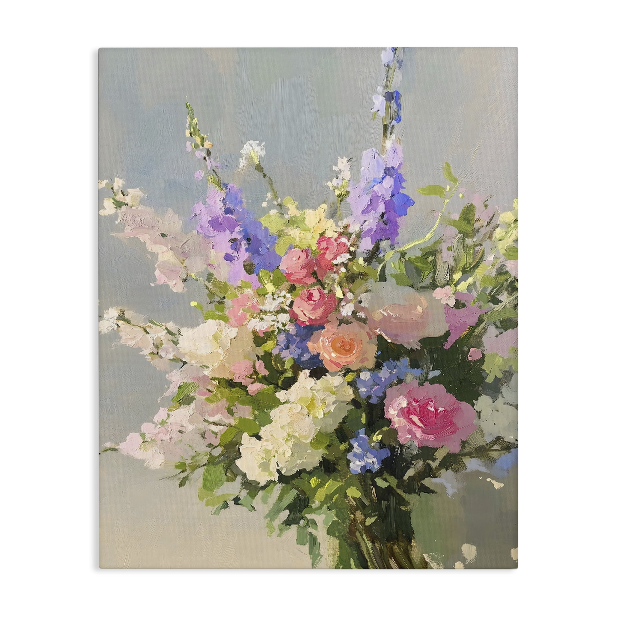 Stupell Industries Romantic Pastel Garden Bouquet Canvas Wall Art, design by The Prints Vibe