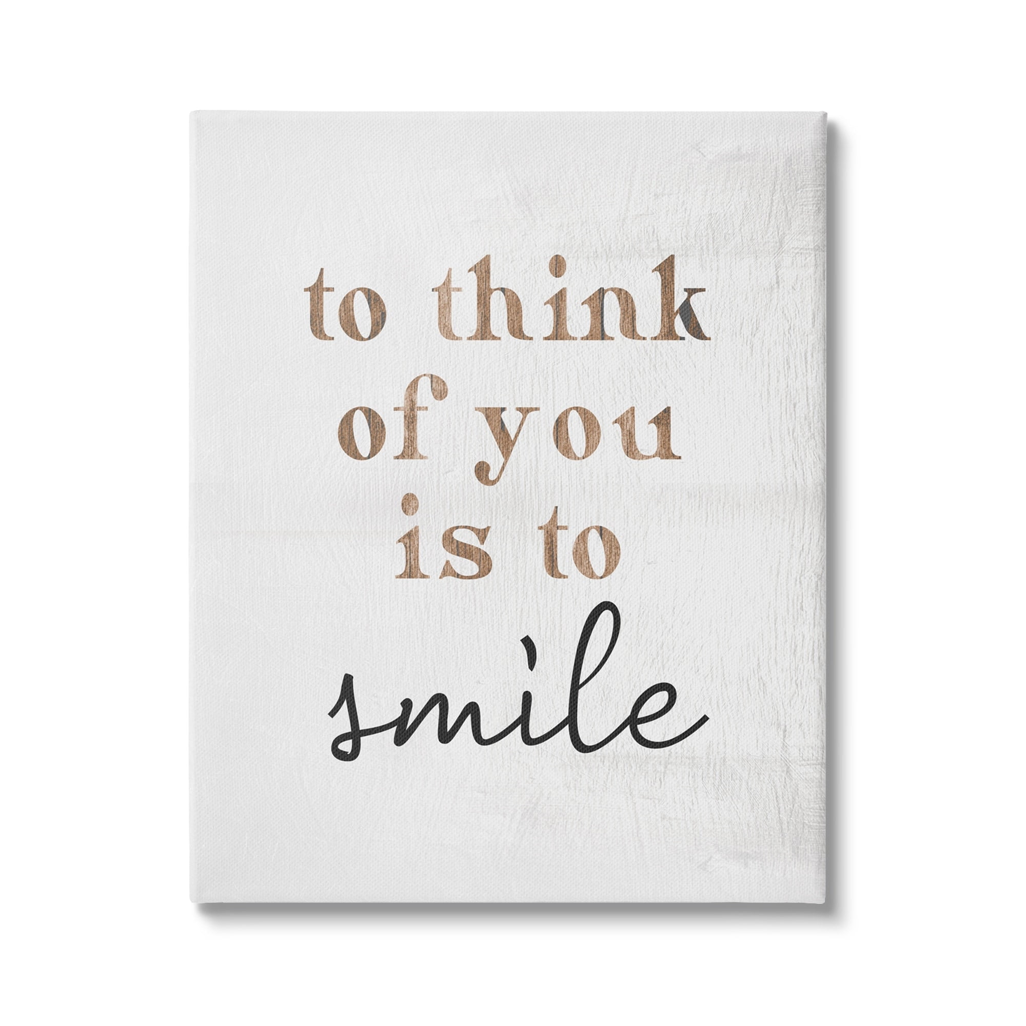 Stupell Industries Romantic Smile Quote Pretty Glam Detail Typography Canvas Wall Art, 16 x 20, Design by Lil' Rue