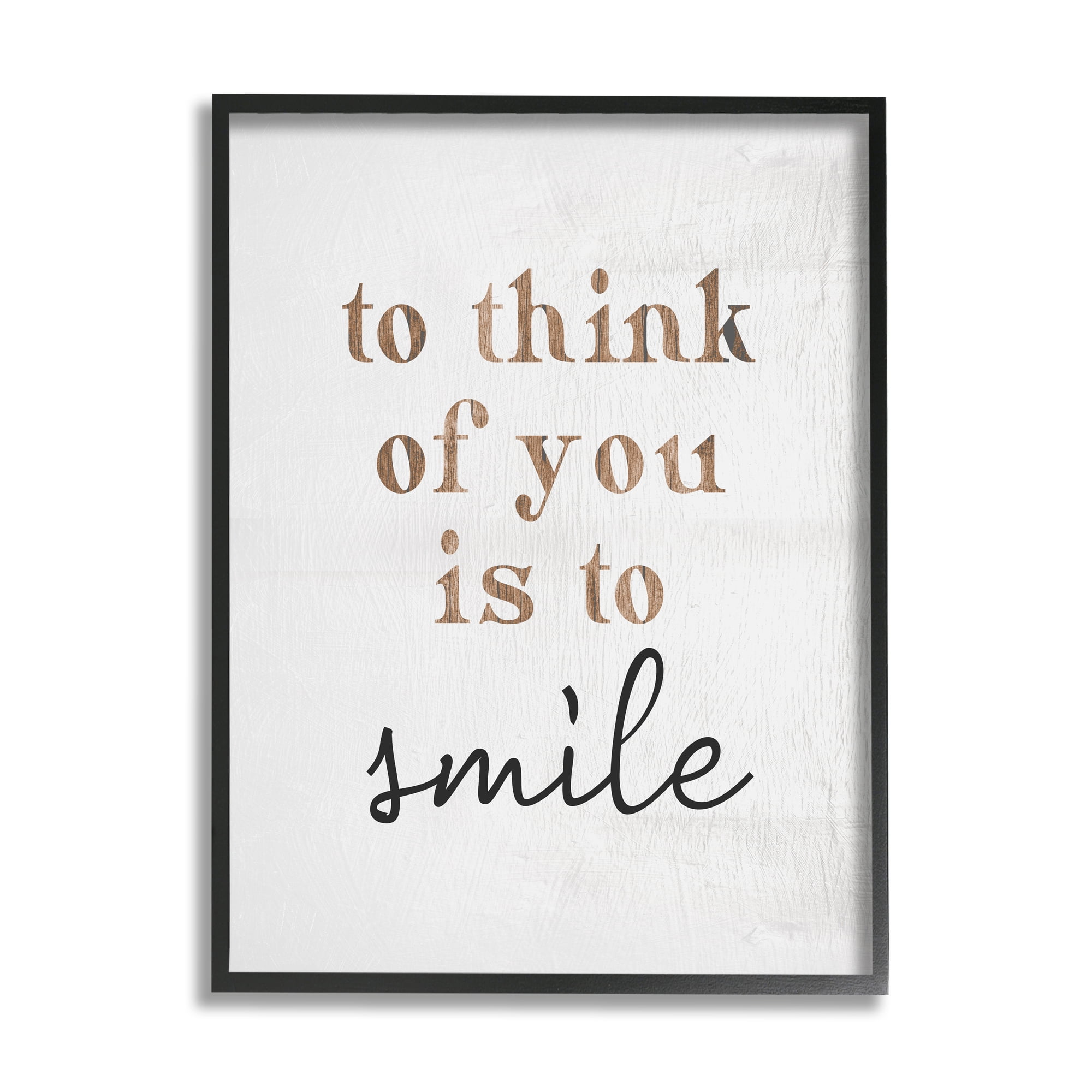 Stupell Industries Romantic Smile Quote Pretty Glam Detail Typography Framed Wall Art, 24 x 30, Design by Lil' Rue