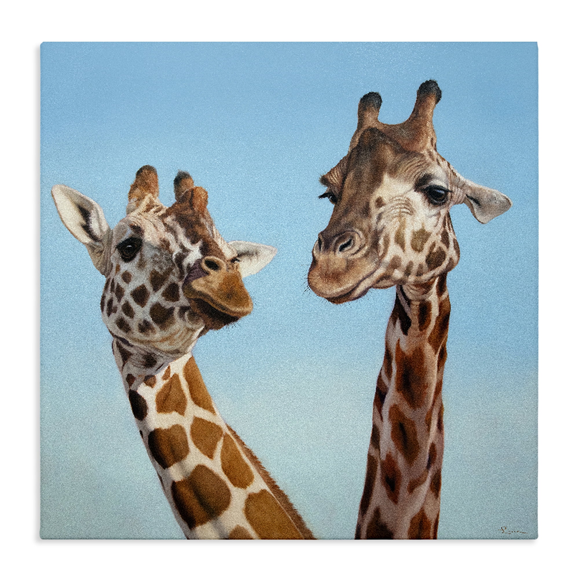 Stupell Industries Romantic Soulmate Giraffes Canvas Wall Art, design by Lucia Heffernan