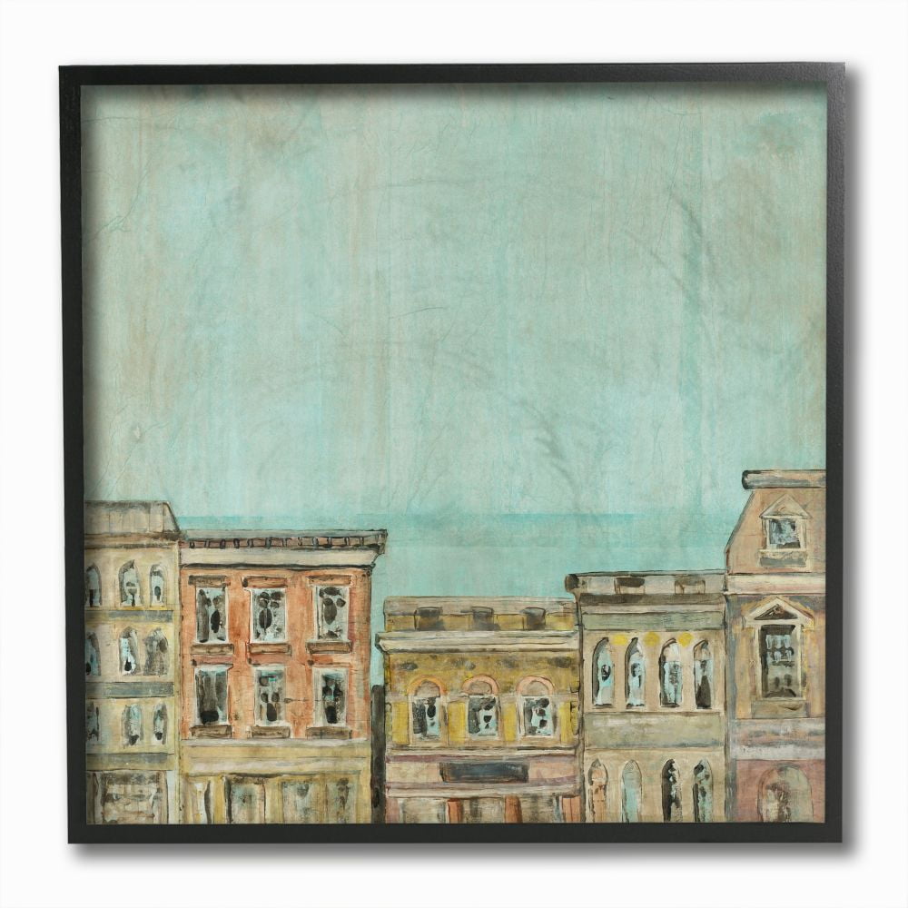Stupell Industries Roof Tops City Sky Drawing Framed Wall Art by Third and Wall