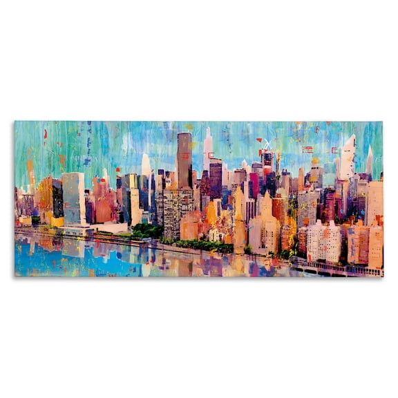 Stupell Industries Roosevelt Island Reflection Canvas Wall Art design by Porter Hastings, 13 x 30
