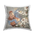 thumbnail image 1 of Stupell Industries Rooster & Floral Daisies Square Decorative Printed Throw Pillow, 18 x 18, 1 of 6