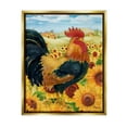 thumbnail image 1 of Stupell Industries Rooster in Sunflower Fields Animals & Insects Painting Gold Floater Framed Art Print Wall Art, 17 x 21, 1 of 9