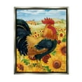 thumbnail image 1 of Stupell Industries Rooster in Sunflower Fields Animals & Insects Painting Gray Floater Framed Art Print Wall Art, 17 x 21, 1 of 9