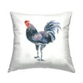thumbnail image 1 of Stupell Industries Rooster on White Square Decorative Printed Throw Pillow, 18 x 18, 1 of 4
