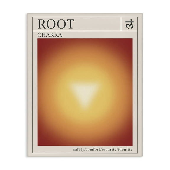 Stupell Industries Root Chakra Meditation Spiritual Painting Wrapped Canvas Canvas Art Print Wall Art, 30 x 40