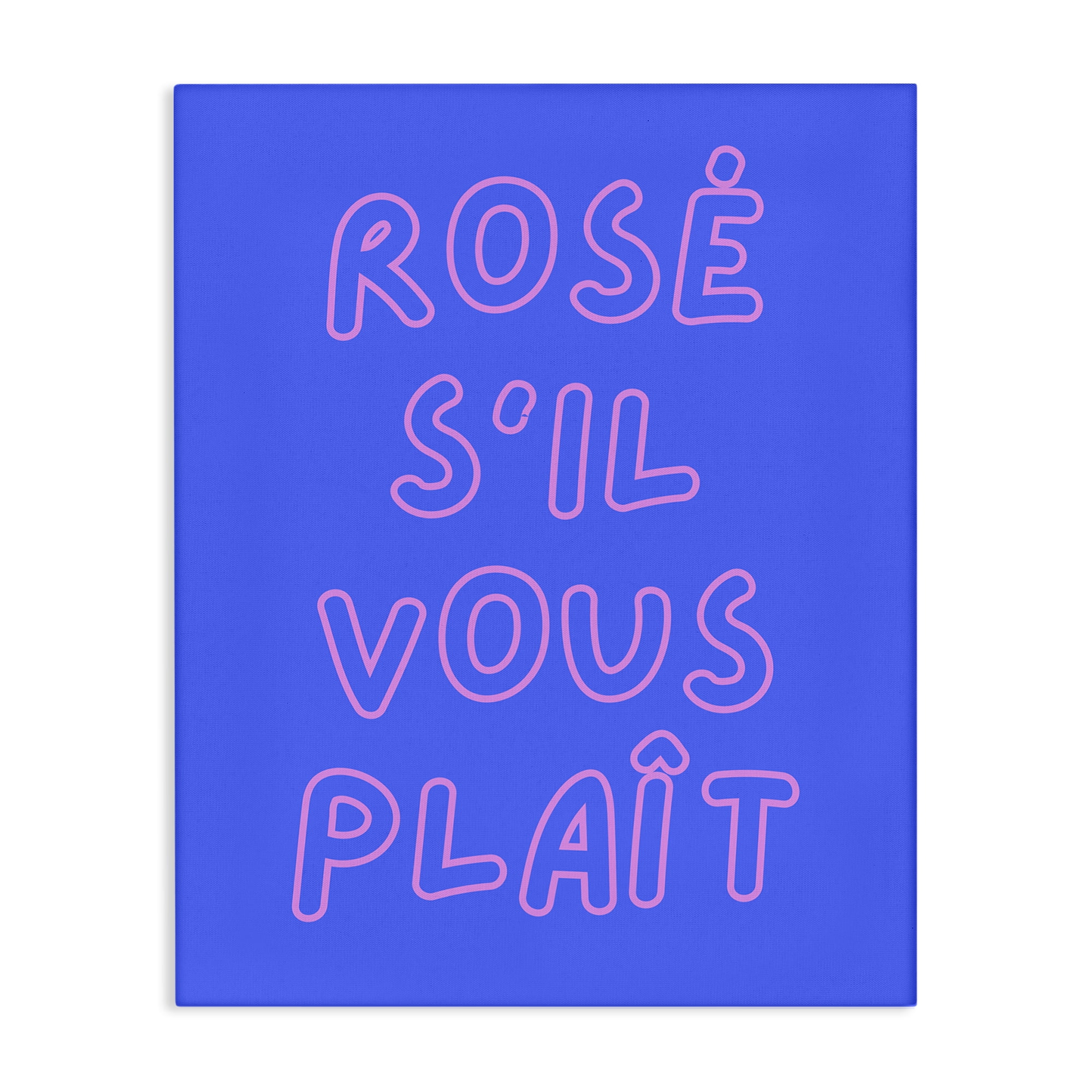 Stupell Industries Rosé Please Phrase Food & Beverage Painting Wrapped Canvas Art Print Wall Art, 16 x 20