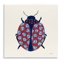 Stupell Industries Rose Blooming Beetle Insects Painting Unframed Art Print Wall Art, 12 x 12