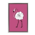thumbnail image 1 of Stupell Industries Rose Blossom Flamingo Animals & Insects Painting Gray Floater Framed Canvas Art Print Wall Art, 21 x 31, 1 of 10